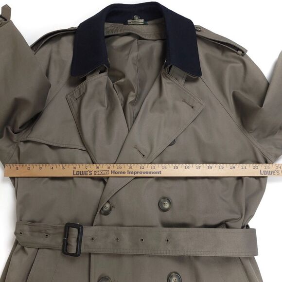 RALPH LAUREN Double Breasted Belted Trench Coat Wool Collar Old Money Preppy - Picture 3 of 13